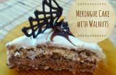 Meringue taart met walnoten