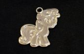 Aangepaste 3D afgedrukt (in zilver) mijn Little Pony-Charm