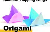 Hoe Origami een fladderende Blue Bird