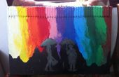 Rainbow gesmolten Crayon foto