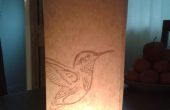 Maak een vogel papier thee licht kaars Lamp uitknippen
