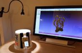 Plastic emmer 3D-Scanner voor 123D vangst