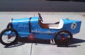 Bugatti geïnspireerd Pedal Car w/fiets Wheels