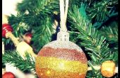 Glitter Striped ornamenten