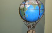 Steampunk hete luchtballon van een Globe