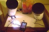 Mijn buis! Stereo sub woofer luidsprekers voor i-pod en mp3 tweede versie (met batterijen en USB-oplader)