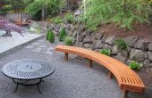 Gebogen tuin Bench van Cedar lamineringen