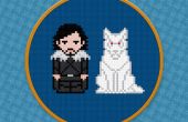Jon Snow en Ghost - spel van tronen - gratis PDF-Cross Stitch Pattern
