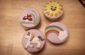 Regenbogen en unicorns cupcakes