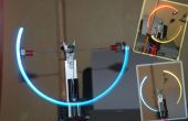 Roterende LED throwies gedreven door een Stirlingengine (eVoltis Stirlingmachine)