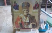 Religieuze iconen met houten onderstel