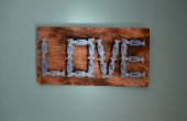 Laten we houden van kunst. Ik maakte lichtschakelaar kunst aan de muur met DIY noodlijdende hout backer. 
