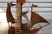 De houten stok zeilboot