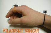 Ringen en armbanden met overgebleven 3D-Printer Filament