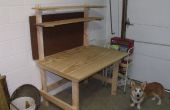 Bouwen Garage werk tabel met aangesloten planken