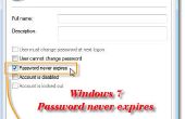 Verwijder Windows 7 wachtwoord kennisgevingen voor het vervallen