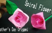 Hoe maak een papieren bloem voor Mother's Day (Origami spiraal bloem papieren ambachtelijke)! 