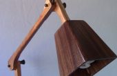 Handgemaakte houten bureaulamp