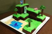 Minecraft wereld taart