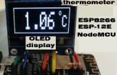 Digitale thermometer op OLED display met behulp van ESP8266 ESP-12E NodeMCU en DS18B20 temperatuursensor