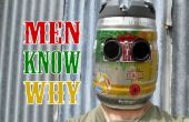 Zeer mannelijk bier vat lassen helm