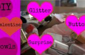 DIY Valentine's Glitter knop kom
