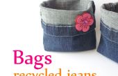 DIY ambachten: tassen gerecycleerd jeans (zeer eenvoudig) - Innova ambachten