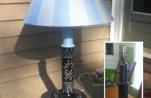 Lamp Project.  Het toevoegen van nieuw leven met interne nachtlampje en geschilderde schaduw