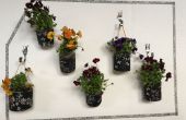 Indoor bloemen of fruitige muur