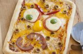 Monster gezicht Pizza