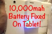 10.000 mah PowerBank batterij gefixeerd op Android Tablet! 