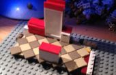 Betegelde badkamer/keukenvloer uit Lego schuin