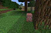 Rijden op een varken in Minecraft