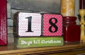 Schattig houten Christmas countdown blokken