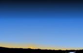 Foto van de zonsondergang bergen in GIMP