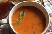 Geroosterde tomaat basilicum soep