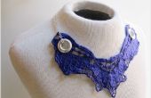 Upcycled Vintage Lace Shirt kraag ketting