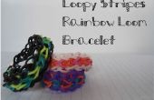 Loopy strepen Rainbow Loom armband