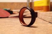 Gebogen hout ring - twee toned - natuurlijke kleur