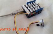 Graaf en maatregel objecten met behulp van arduino en potentiometer of een ultrasone sensor op een transportband productie
