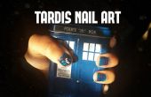 TARDIS In Space nail art