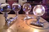 Steampunk - pijp lampen, industriële