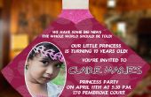 DIY prinses jurk nodigt voor de verjaardag van de prinses van uw Lil