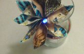 Origami bloem met InstaMorph kelk en LED meeldraad