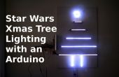 Muur Arduino-aangedreven kerstboom w / Star Wars thema LED lichten