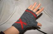 X markeert de plek: Vingerloze handschoenen