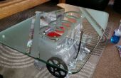 VW motor tabel met verlichting en geëtst glas