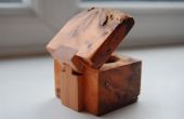 Ring doos met houten scharnier