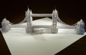 De Londen Tower Bridge Pop-up Origami het platform Kirigami