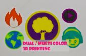 Dual of multi kleur 3D printen met één extruder
